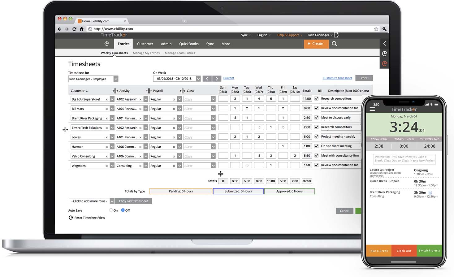 eBillity - best timesheet app